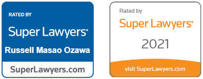Rated By Super Lawyers | Russell Masao Ozawa | SuperLawyers.com | Rated by Super Lawyers | 2021 | Visit SuperLawyers.com